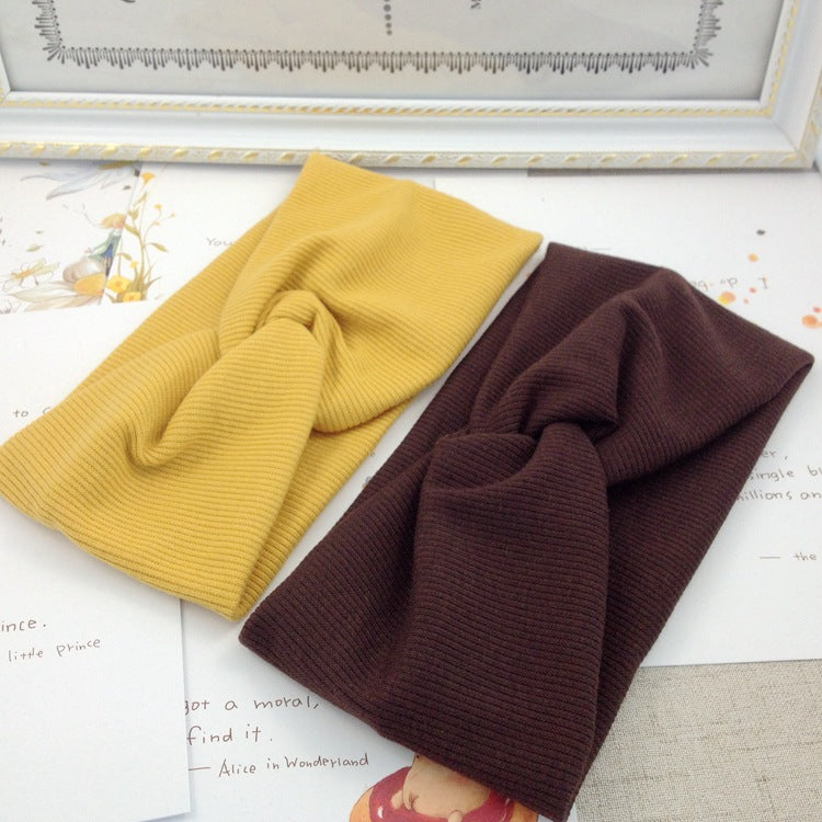 Threaded cotton cross hair band