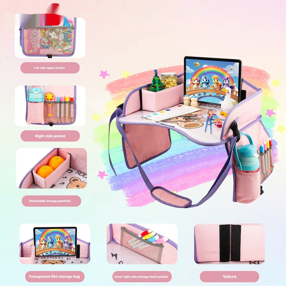 Yinxiuli Portable Childrens Car Travel Drawing Board