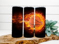 Fire Basketball Stainless Steel Tumbler