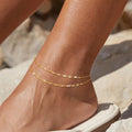 Womens Versatile Two-tiered Beach Ankle Bracelet