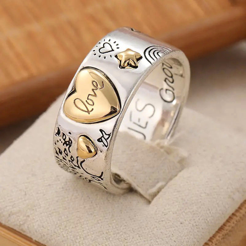 A Double-color Ring Brimming With Love