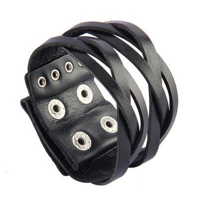 Multi-layer vintage cowhide rope