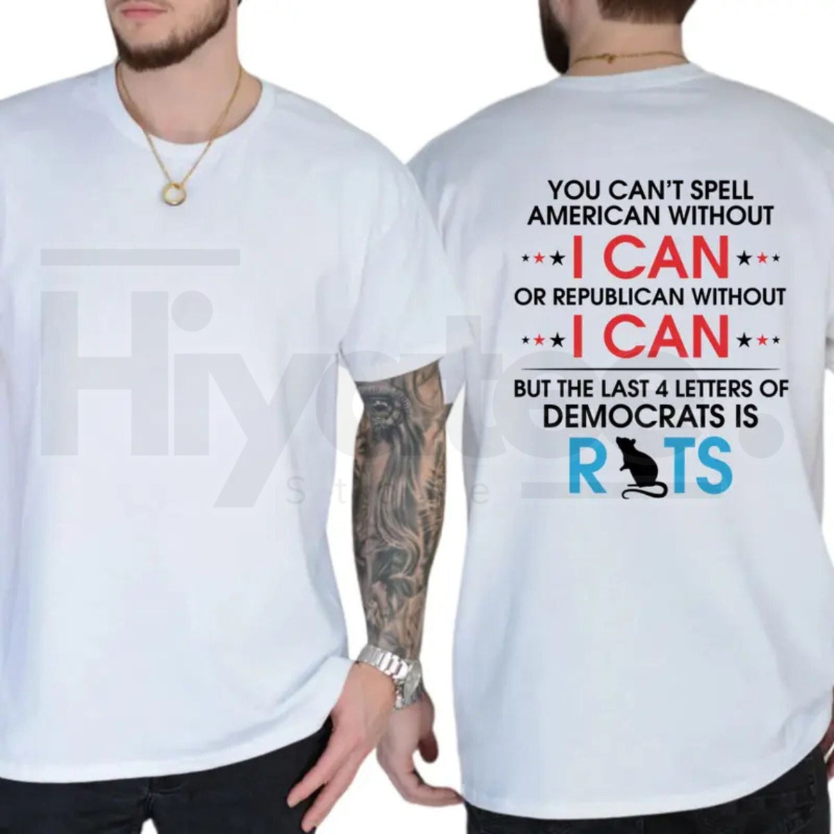"You Can't Spell American Without I CAN" – Funny Political Graphic Top