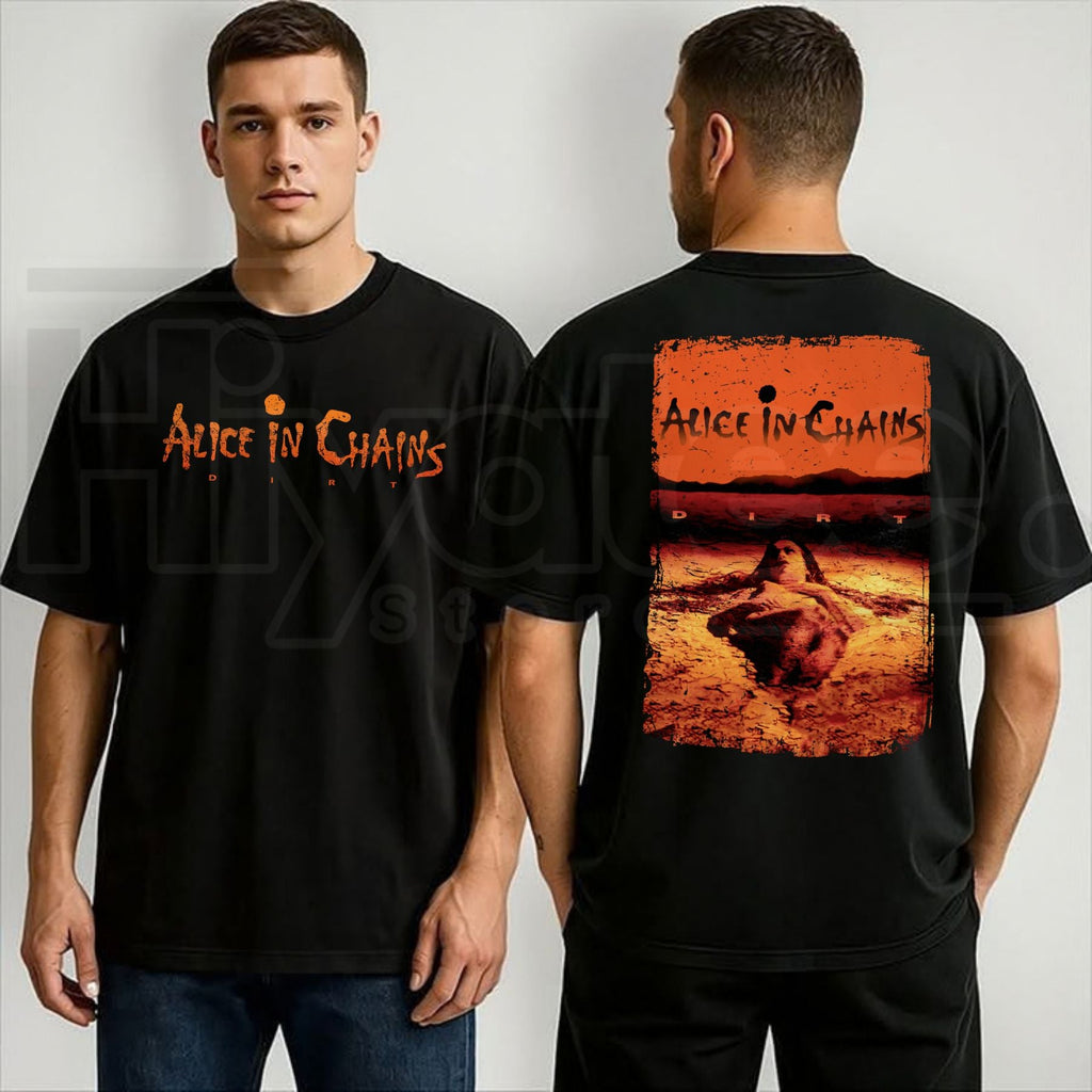 Alice in Chains Vintage Double-Sided T-Shirt – 90s Grunge Rock Band Graphic Streetwear Tee