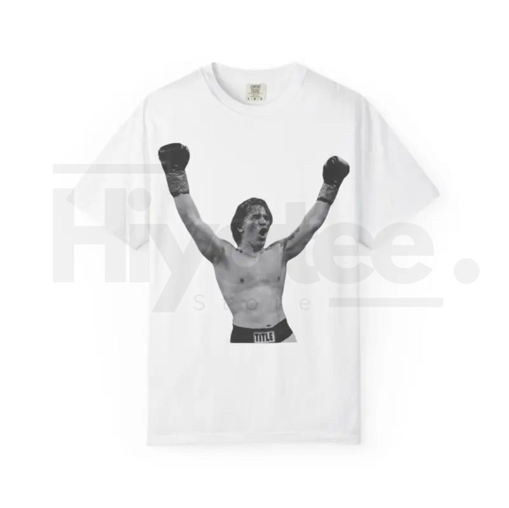 "The Victory Pose" – Retro Boxing Illustration Heavyweight Graphic