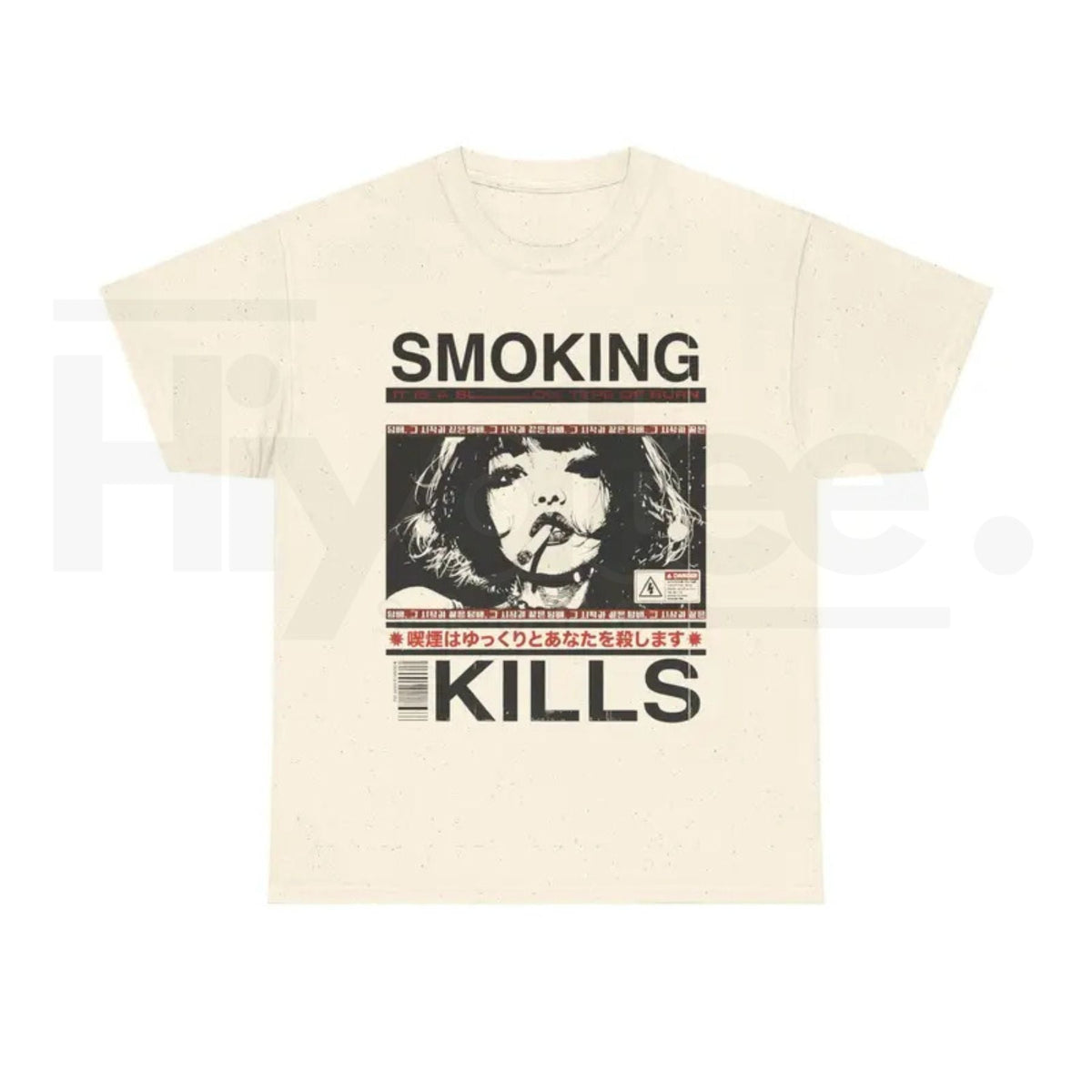 "Smoking Kills" – Retro Manga Style Aesthetic Graphic Top