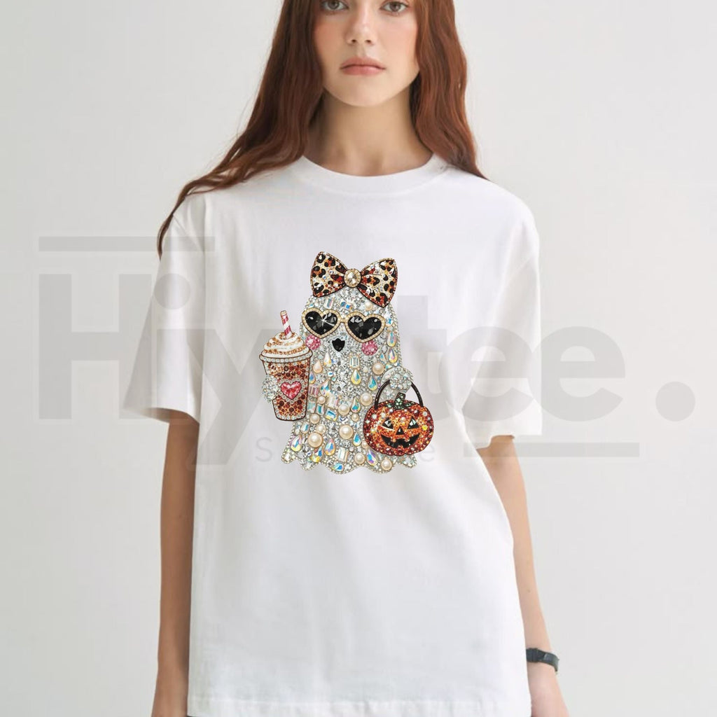 Vintage Stone Ghost T-Shirt – Weathered Spooky Cotton Tee