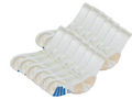High Performance Crew Bamboo Viscose Socks – Natural with Blue Padding, 12-Pack