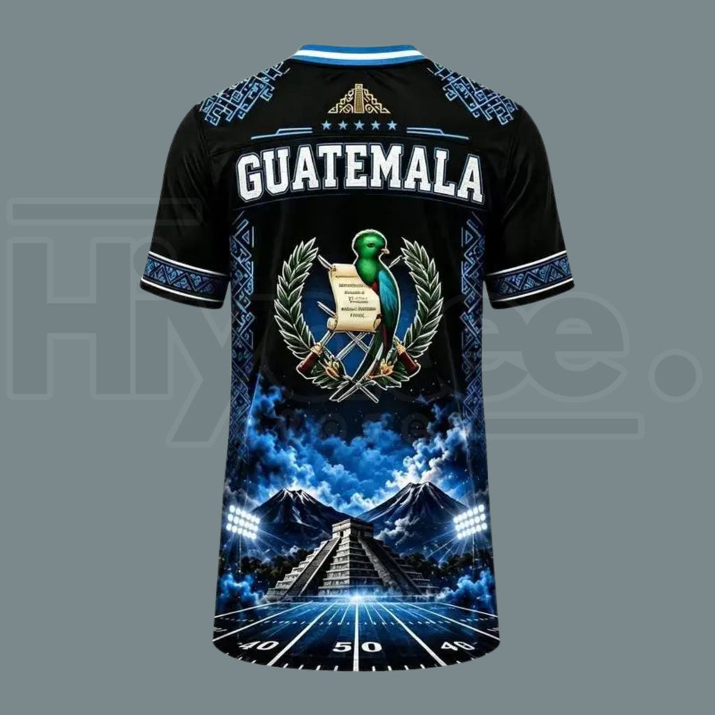 Guatemala National Team Hybrid Mesh Soccer Jersey – V-Neck Professional Sports Wear