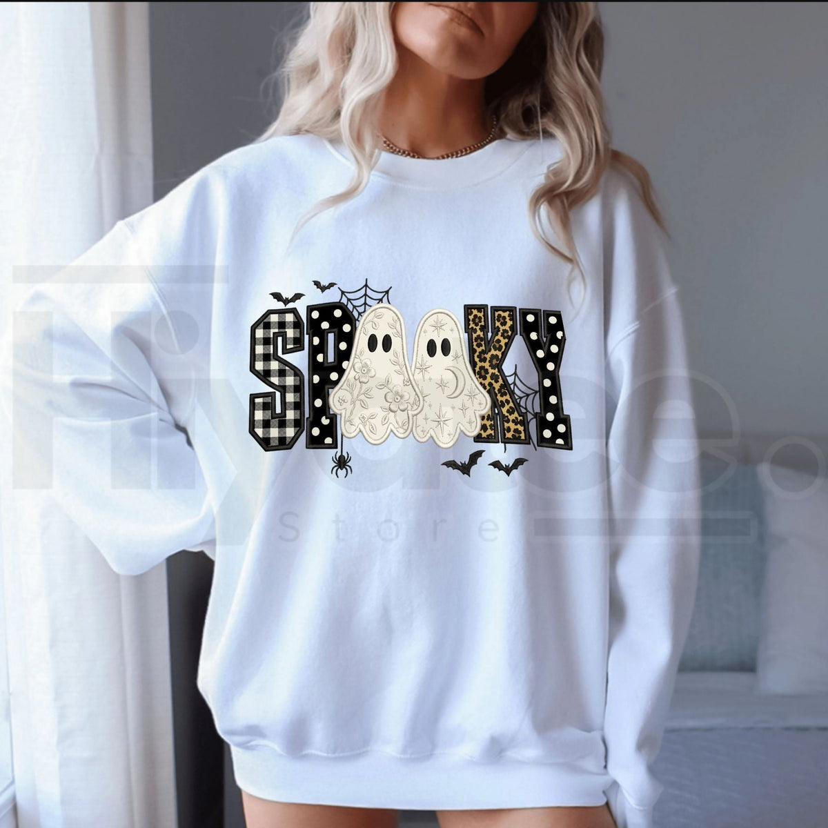 Preppy Bow Pumpkin Halloween Graphic Sweatshirt, Coquette Spooky Season Pullover