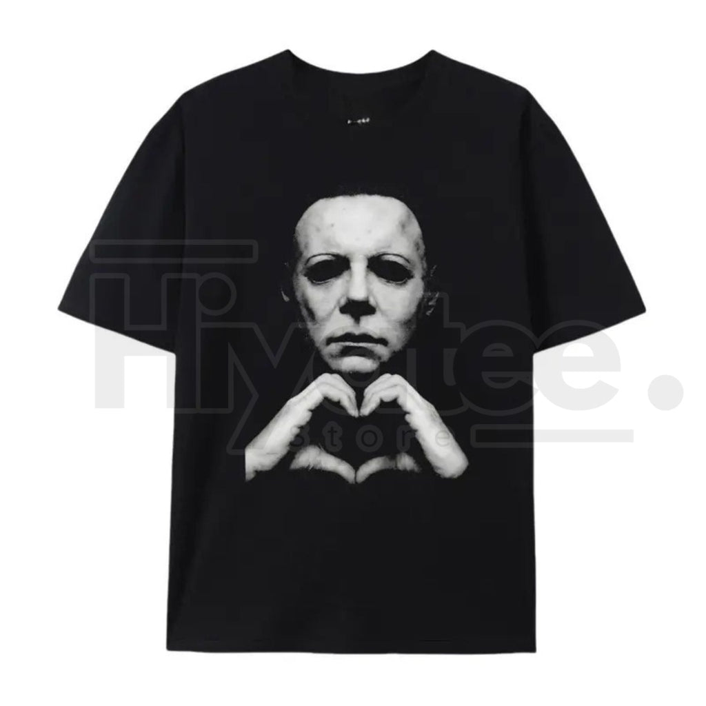 "Horror Hand Heart" – Michael Oversized Letter Print Graphic Top