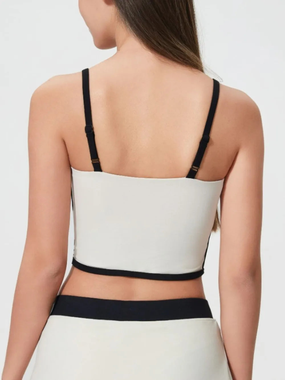 Square Neck Contrast Trim Active Cami