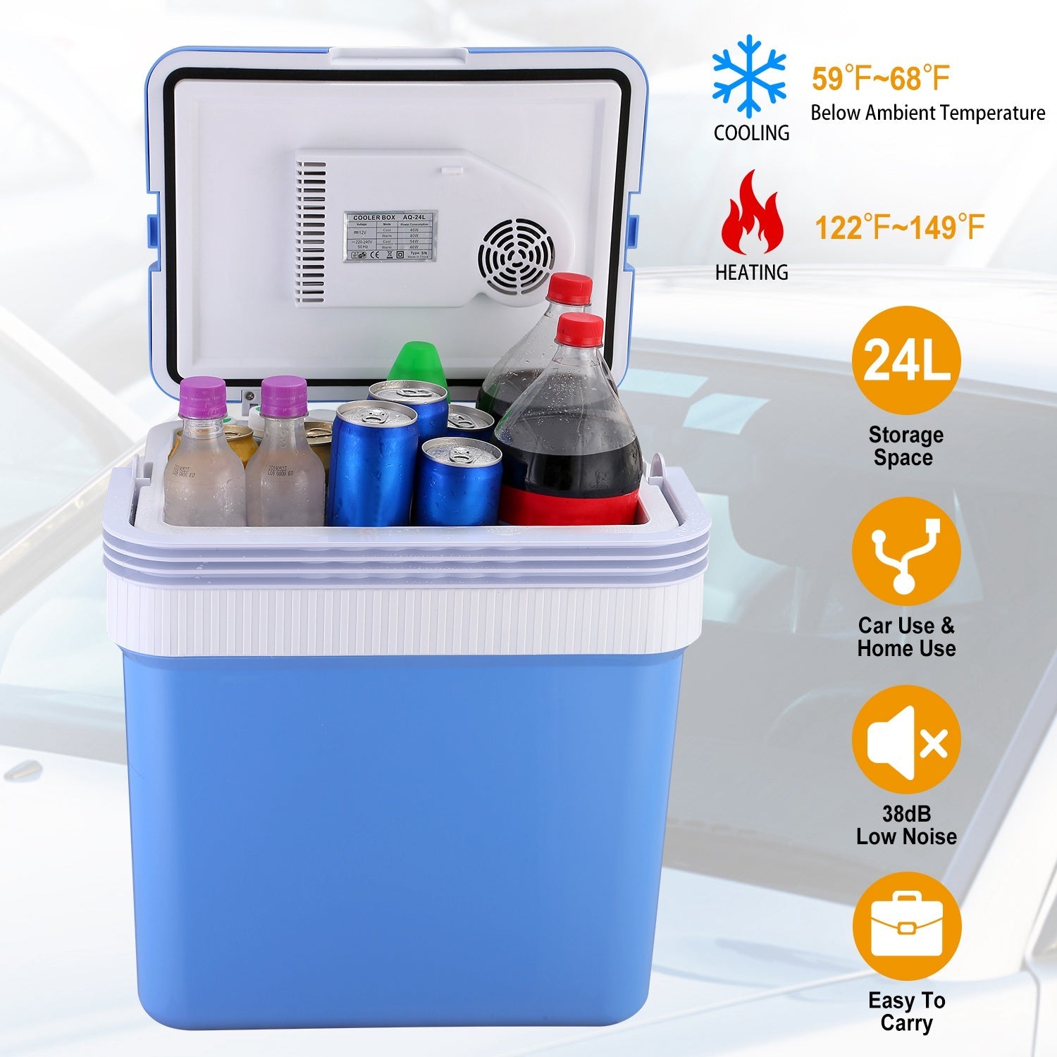 Portable Car Cooler for Travel and Home Use — Compact