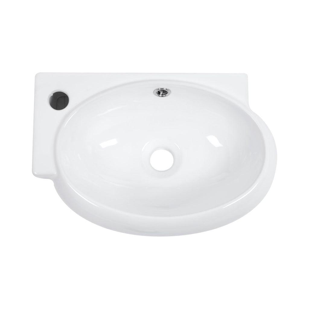 16.5x11 Inch Wall-Mounted Bathroom Sink