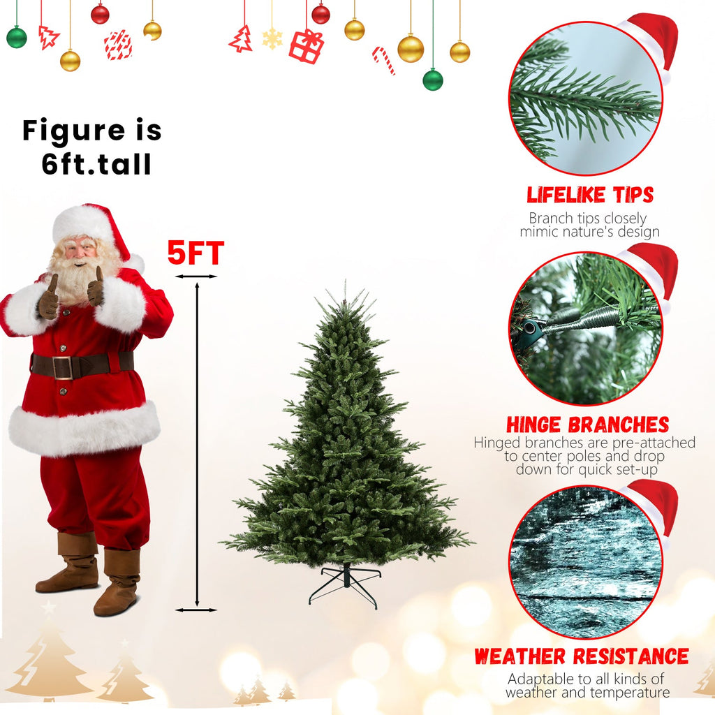 4FT Full-Shaped Christmas Tree with 714 Tips