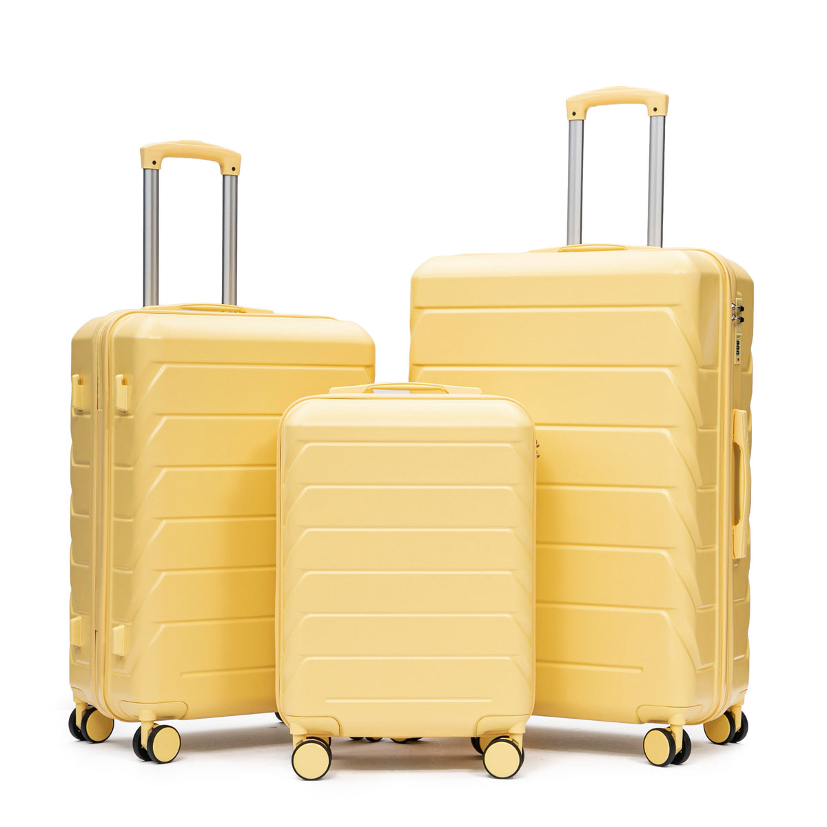 3-Piece Luggage Set (20+24+28 Inch) - Yellow