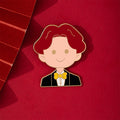 Bride And Groom Festive Wedding Registration Brooch