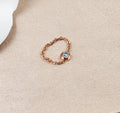 Womens Casual Chain Rhinestone Knuckle Ring