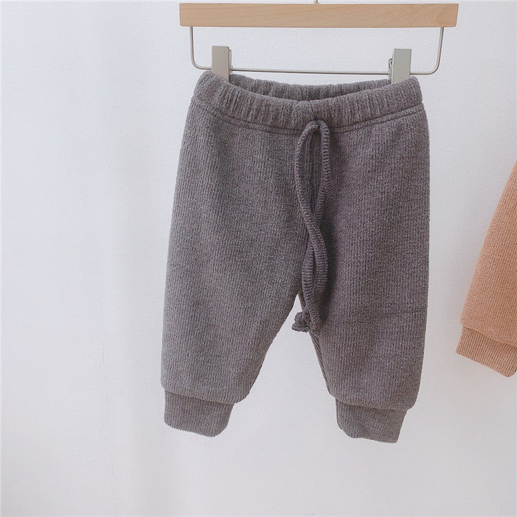 Children's Casual Pants Plus Cashmere Autumn And Winter Clothes