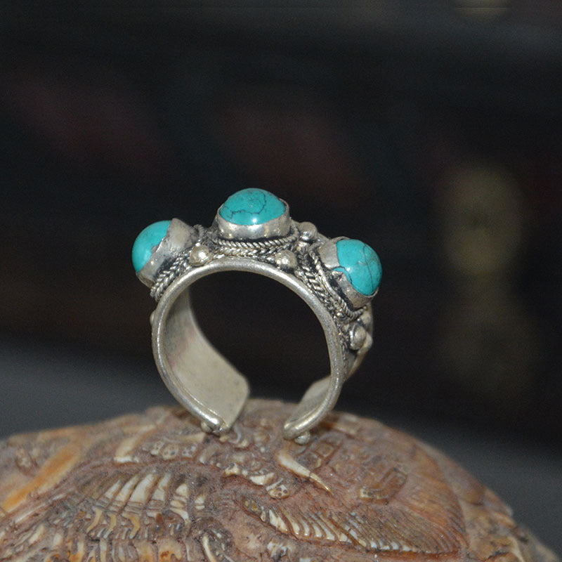 Adjustable Turquoise Ring For Women