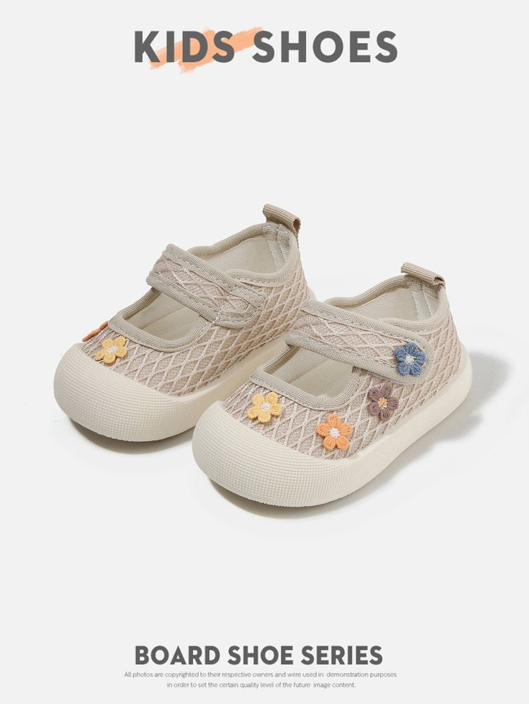 2026 Spring Summer Kids Breathable Skate Shoes, Soft Sole Low Cut Casual Shoes, Kindergarten Toddler Walking Shoes For Girls