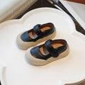 Children's Small Leather Shoes, Girls' Round Toe Soft Sole, Straight Strap, Shallow Mouth French Single Shoe, Versatile Leather Shoes