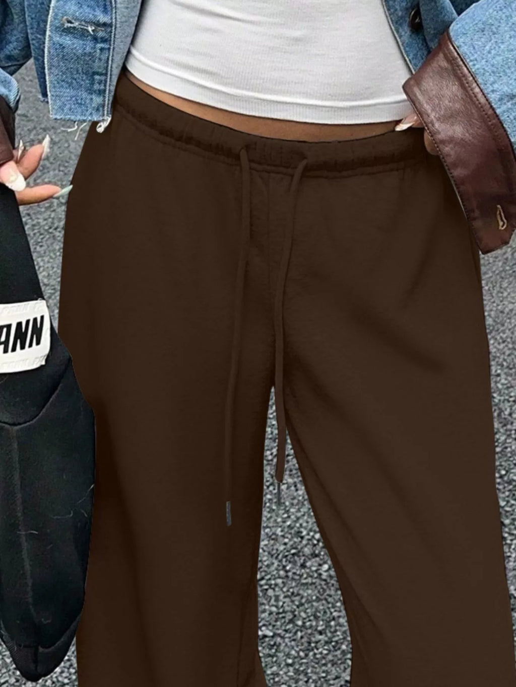 Wide Leg Drawstring Sweatpants