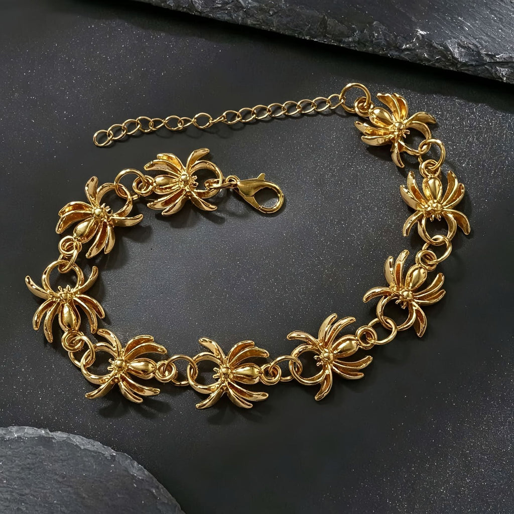 Men Gothic Spider Bracelet, Hip Hop Streetwear Niche High Grade Minimalist Trendy Influencer Hand Jewelry