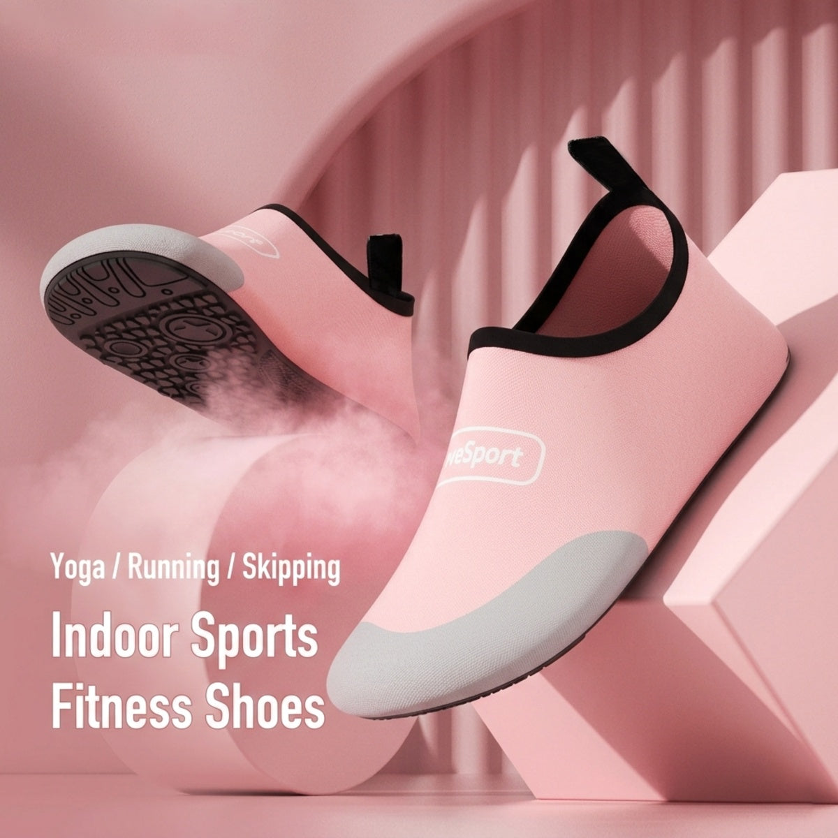Indoor Fitness Barefoot Shoes Soft Sole Non-Slip Yoga Training Shoes Quiet Treadmill Rope Gym Shoes For Men Women Kids