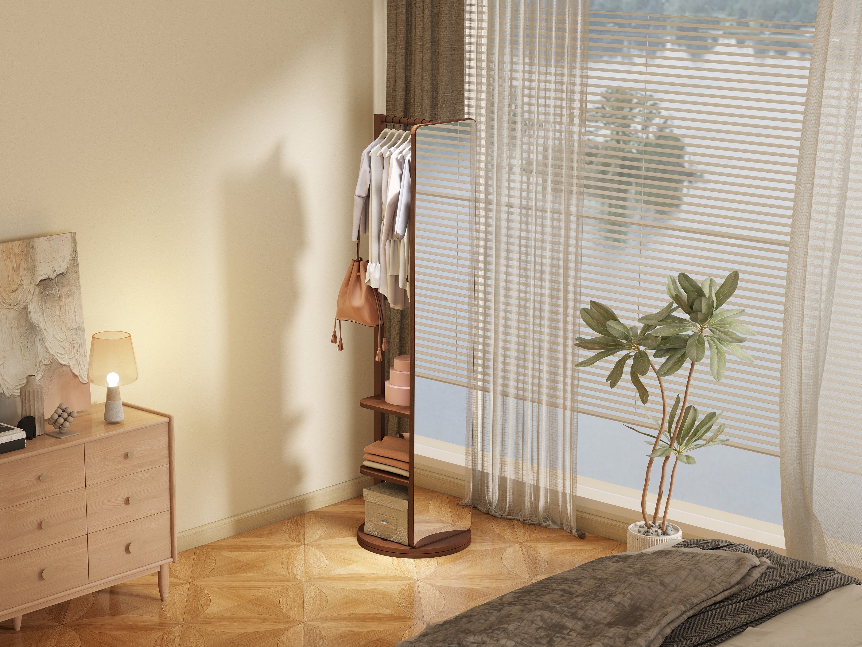 360° Rotating Multifunctional Full Length Mirror