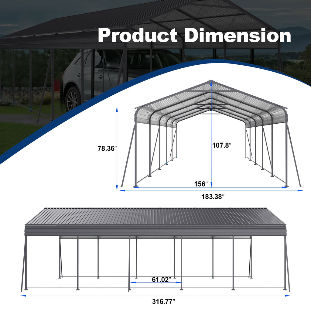 Heavy Duty Metal Carport