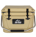 20 Quart Khaki Cooler, Ultra-Tough Hard Shell Ice Chest