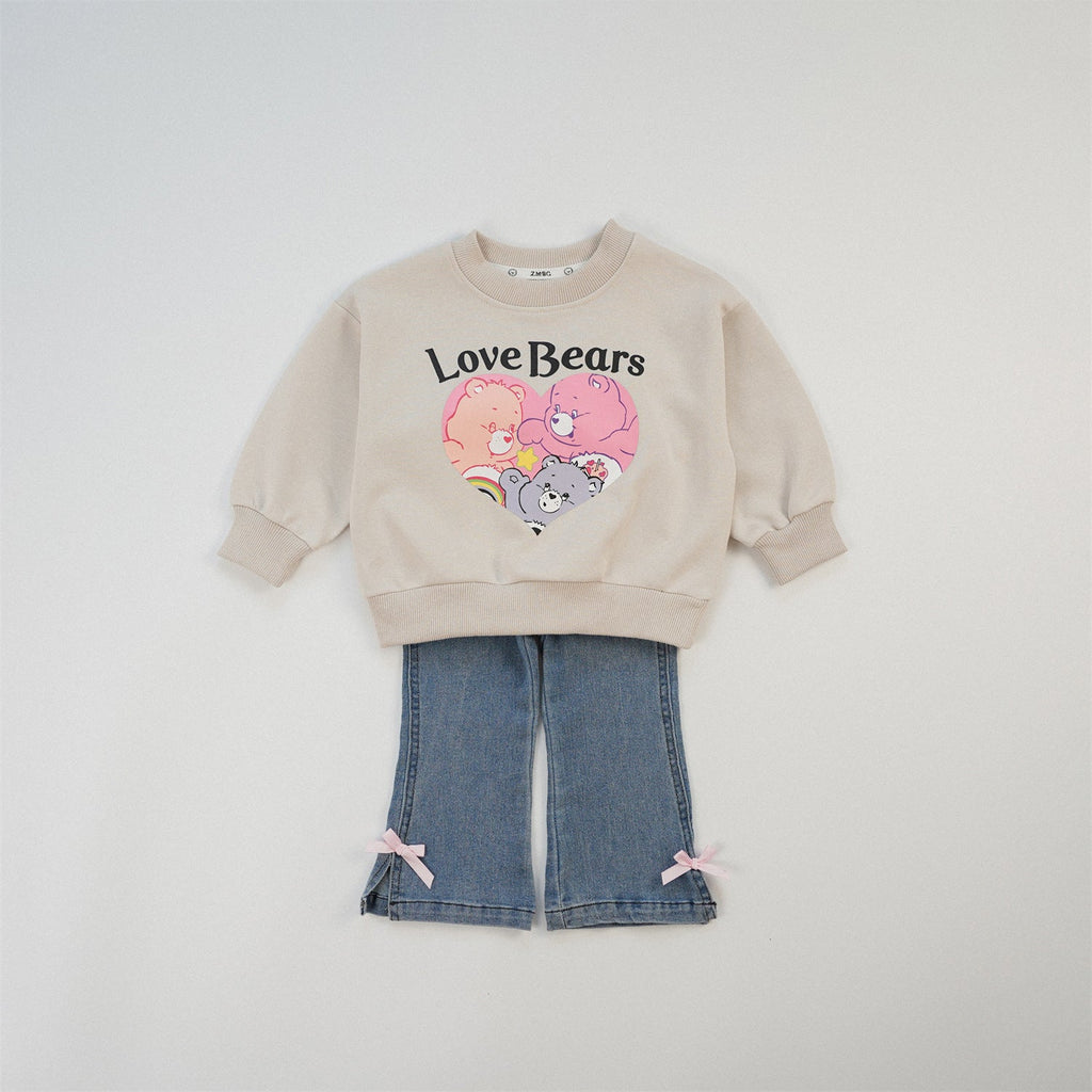 Product Girls Micro-elastic Denim Bell-bottom Pants