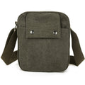Crossbody Canvas Bag for Phone and Tablet Zipper Pockets
