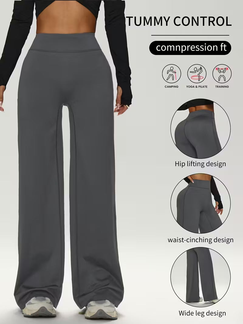Popular Women's Straight-Leg Pants, Soft And Skin-Friendly Yoga Pants, Loose Fit, Butt-Lifting Fitness Pants, Leggings, Sports Outdoor New Style