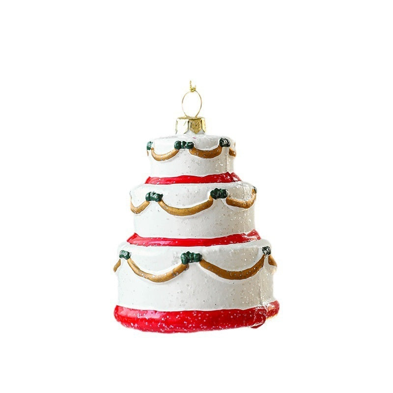 Christmas Tree Decorations Painted Plastic Christmas Pendant