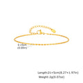 Stainless Steel Rugby Bead Chain Anklet For Women