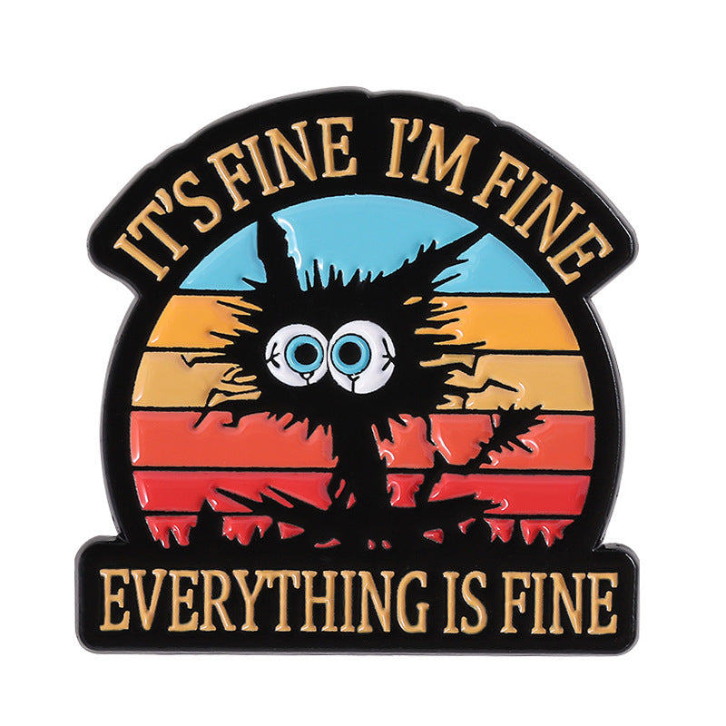 Anti-exposure Accessory Motivational English Quote Brooch