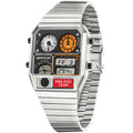 Multifunctional Retro Square Waterproof Mens Watch With Temperature Measurement