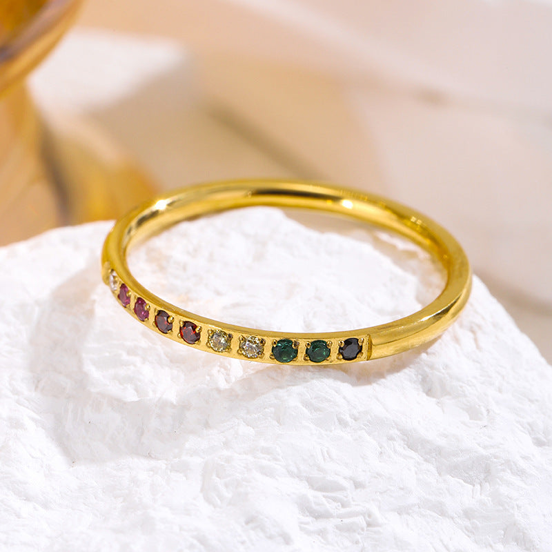 High-color-retention Ring Niche Design Index Finger