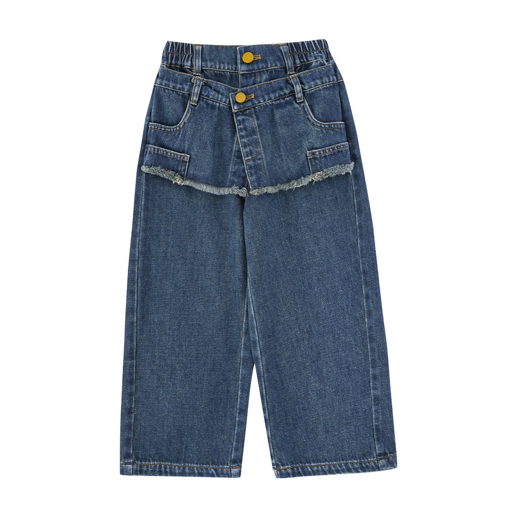 Sweet And Edgy Casual Breathable Butt-flap Jeans