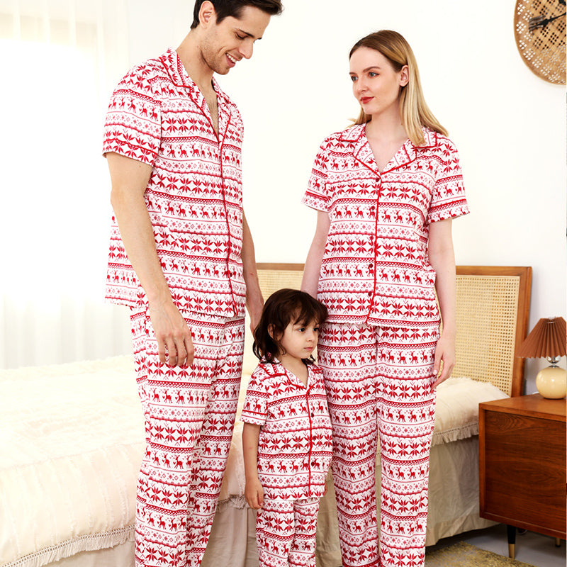 New Printed Family European And American Pajamas