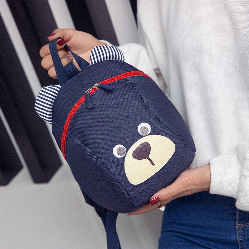 New baby cartoon bear double back 1 to five years old Minilight bag to prevent loss of shoulder bag