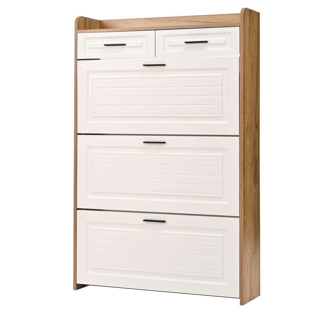 Narrow Shoe Storage Cabinet for Entryway