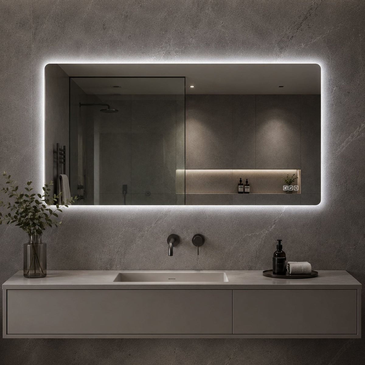 48 x 24 Inch LED Bathroom Mirror