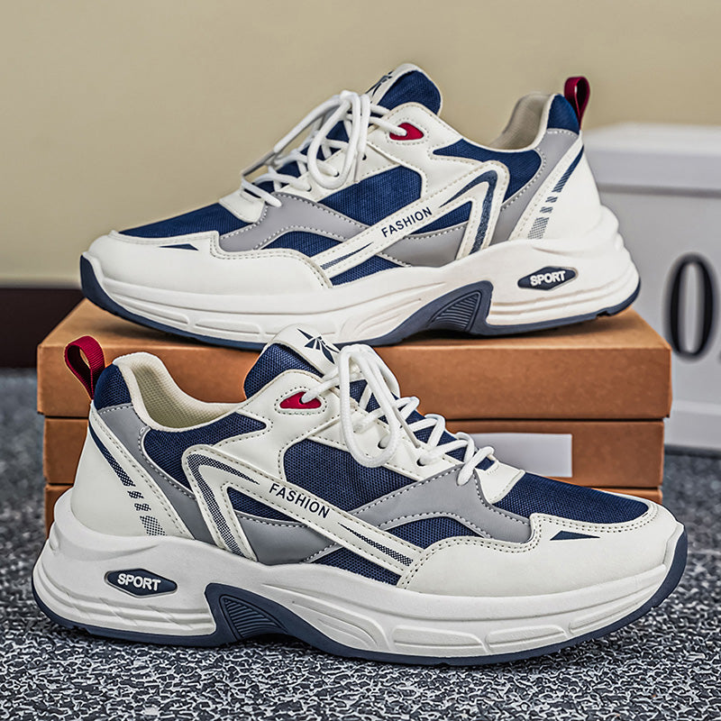 2026 Summer New Men's Thick Sole Height Increasing Sneakers, Wear-resistant, Breathable Trendy Versatile Casual Dad Shoes