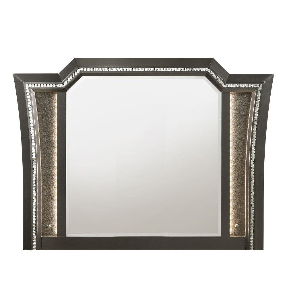 Kaitlyn Metallic Vanity & Dresser Mirror