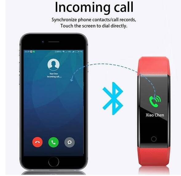 Smart Bracelet With Bluetooth Heart Rate Monitor