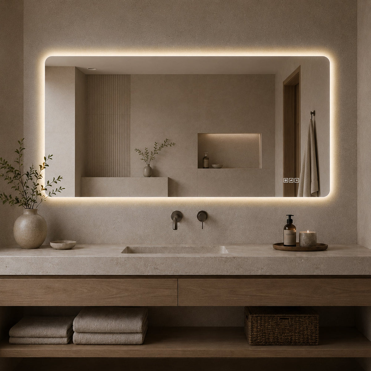 48 x 24 Inch LED Bathroom Mirror