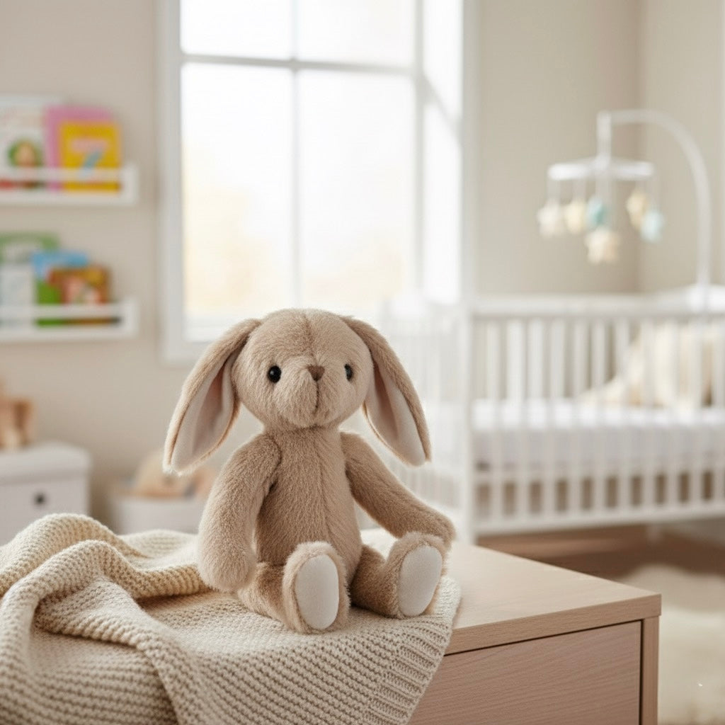 Long Ear Bunny Stuffed Animal - 14" Ultra Soft Plush | Cream